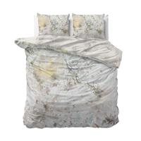 Dekbedovertrek Katoen Satijn Aurora White Patroon & Bloemen 240x200 Cm Verkoelend Manilla - Dekbed-Discounter.nl