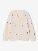 Meisjesvest met versieringen vanille