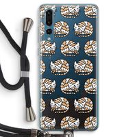 Slapende poes: Huawei P20 Pro Transparant Hoesje met koord