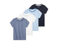 lupilu 4 meisjes t-shirts (110/116, Lichtblauw) - thumbnail