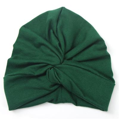 Baby mutsje katoen zachte tulband knoop zomer Boho Kids meisjes pasgeboren GLB (groen)