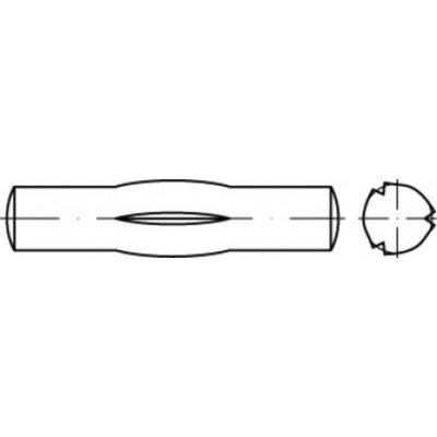 TOOLCRAFT TO-5438172 Geleidepen met middenkerf 10 mm Staal 25 stuk(s)