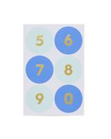 HEMA Stickers cijfers blauw - 5 stuks (blauw)