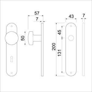 Ami knopschild ovaal f1 blind