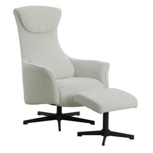 Giga Meubel - Relaxfauteuil Off White Incl. Voetenbankje - Katie