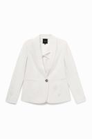 Blazer met Arty bloemenprint - WHITE - 42