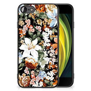 Bloemen Hoesje voor iPhone SE 2022 | SE 2020 | 7/8 Dark Flowers