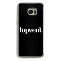 Topvent Zwart: Samsung Galaxy S7 Edge Transparant Hoesje - thumbnail