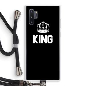 King zwart: Samsung Galaxy Note 10 Plus Transparant Hoesje met koord