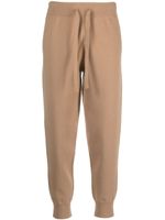 Burberry cropped knitted track pants - Marron - thumbnail