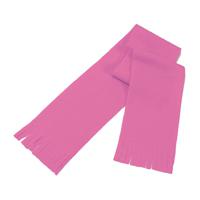 Voordelige kinder/peuter fleece sjaal - roze - 91 x 12 cm - polyester