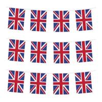 Union Jack vlaggenlijn 10 meter - 3x - Engeland/Britse feestartikelen - Vlaggetjes/slingers versieri