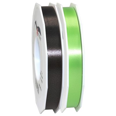 Hobby/deco luxe cadeau sierlinten zwart en groen 1.5 cm x 91 meter