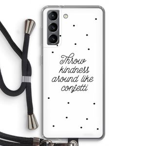 Confetti: Samsung Galaxy S21 Transparant Hoesje met koord