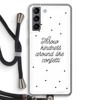 Confetti: Samsung Galaxy S21 Transparant Hoesje met koord
