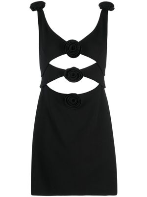 Magda Butrym robe longue à appliqués fleurs - Noir