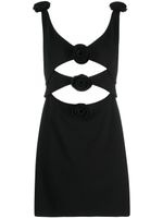 Magda Butrym robe longue à appliqués fleurs - Noir