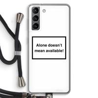 Alone: Samsung Galaxy S21 Transparant Hoesje met koord - thumbnail