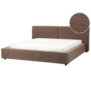 Beliani - LINARDS - Bed - Tweepersoonsbed - 180 x 200 cm - Bouclé