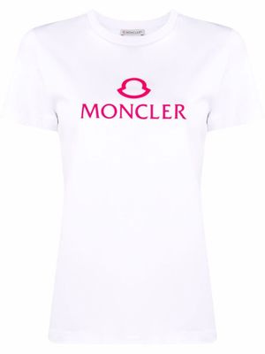 Moncler t-shirt à logo imprimé - Blanc