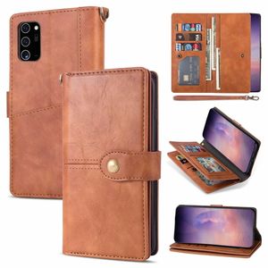 Samsung Galaxy S22 Ultra hoesje - Bookcase - Pasjeshouder - Portemonnee - Luxe - Kunstleer - Bruin