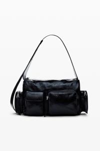 Leren tas vakken M - BLACK - U