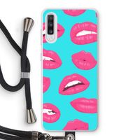 Bite my lip: Samsung Galaxy A70 Transparant Hoesje met koord