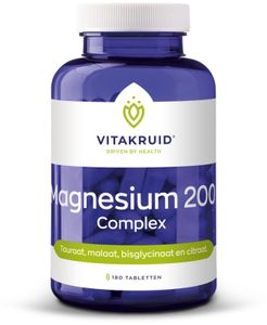 Magnesium 200 Complex Tauraat Malaat Bisglycinaat