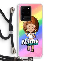 Chibi Maker vrouw: Samsung Galaxy S20 Ultra Transparant Hoesje met koord
