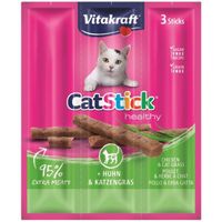 Vitakraft Catstick Healthy met kip & kattengras kattensnack 20 x 3 sticks