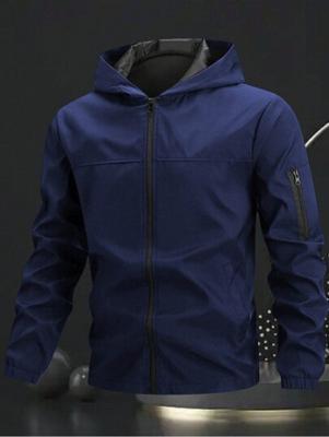 Bon&Bon Manfinity Homme Men's Blue Zippered Hoodie Jacket - Regular Fit Royal Blue / XL