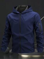 Bon&Bon Manfinity Homme Men's Blue Zippered Hoodie Jacket - Regular Fit Royal Blue / XL