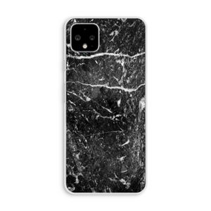 Zwart marmer: Pixel 4 XL Transparant Hoesje