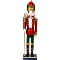 Notenkraker soldaat beeld - 50 cm - hout - decoratie figuur - thumbnail