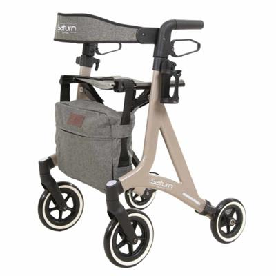 Lichtgewicht rollator Saturn (7,3 kg) | Champagne | Incl. Stokhouder, Fleshouder, Rugband en Tas | PR30266-CH | Able2