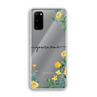 Gele bloemen: Samsung Galaxy S20 Transparant Hoesje