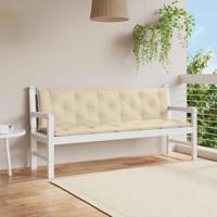 Tuinbankkussen 180x(50+50)x7 cm oxford stof beige