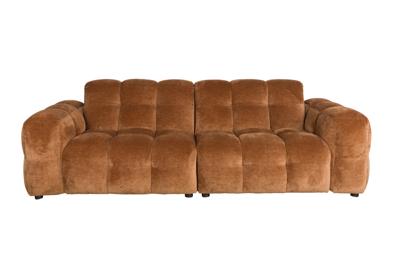 Bankstel Hackman 3-Seater Velours Cognac Bankstel Hackman 3-Seater Velours Cognac