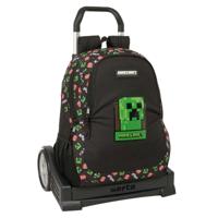 Schoolrugzak met Wielen Minecraft Zwart 32 x 44 x 16 cm