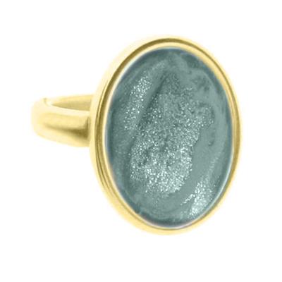 Qoss Ring Diede Groen | Goud