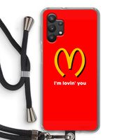 I'm lovin' you: Samsung Galaxy A32 5G Transparant Hoesje met koord