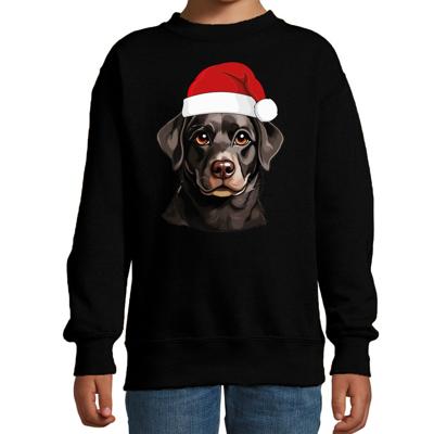 Kersttrui / sweater honden - kinderen - Labrador Retriever - zwart - kerstmuts - Kerstmis Kersttrui / sweater honden - kinderen - Labrador Retriever - zwart - kerstmuts - Kerstmis