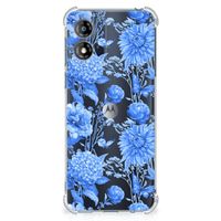 Case voor Motorola Moto E13 Flowers Blue