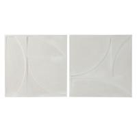 Wanddecoratie Home ESPRIT Wit Modern 80 x 4 x 80 cm (2 Stuks)