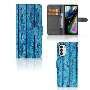 Motorola Moto G52 | Moto G82 Book Style Case Wood Blue