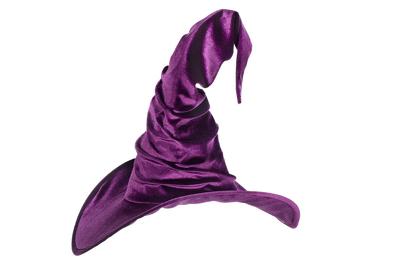 Heksenhoed paars velvet