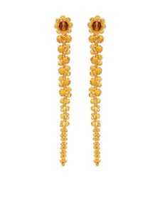 Simone Rocha boucles d'oreilles pendantes à perles - Orange