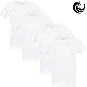 Vinnie-G Heren T-shirt Ronde hals Wit 4-pack-XXL
