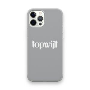 Topwijf Grijs Wit: iPhone 12 Pro Transparant Hoesje