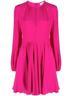 Giambattista Valli robe courte à manches longues - Rose